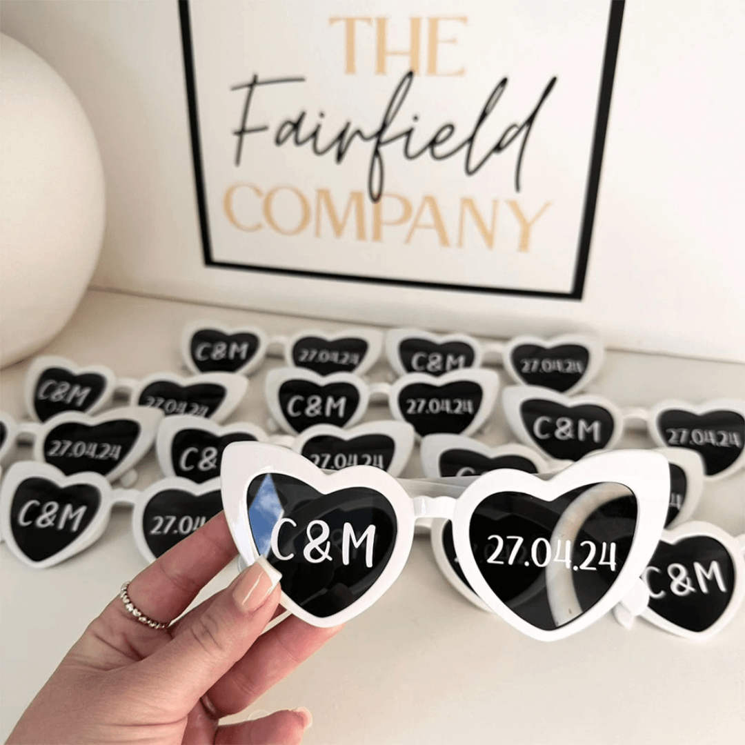 Personalized Wedding Sunglasses – With Name & Date