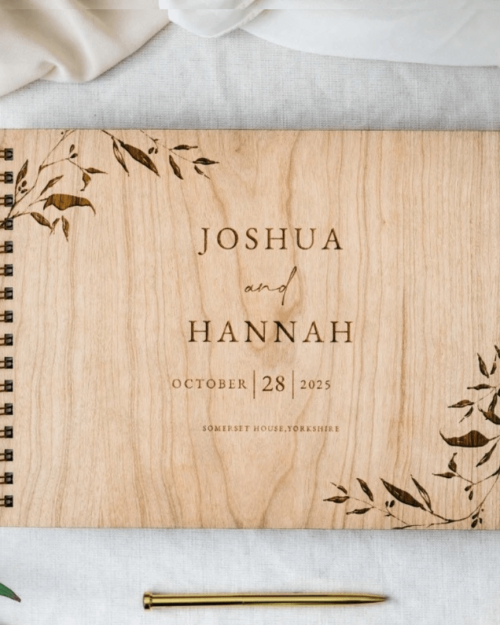 Personalized Wedding Guest Book – Wooden