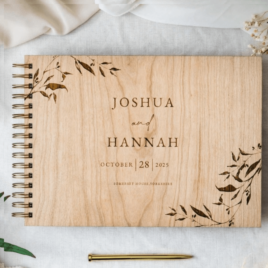 Personalized Wedding Guest Book – Wooden