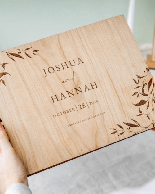 Personalized Wedding Guest Book – Wooden