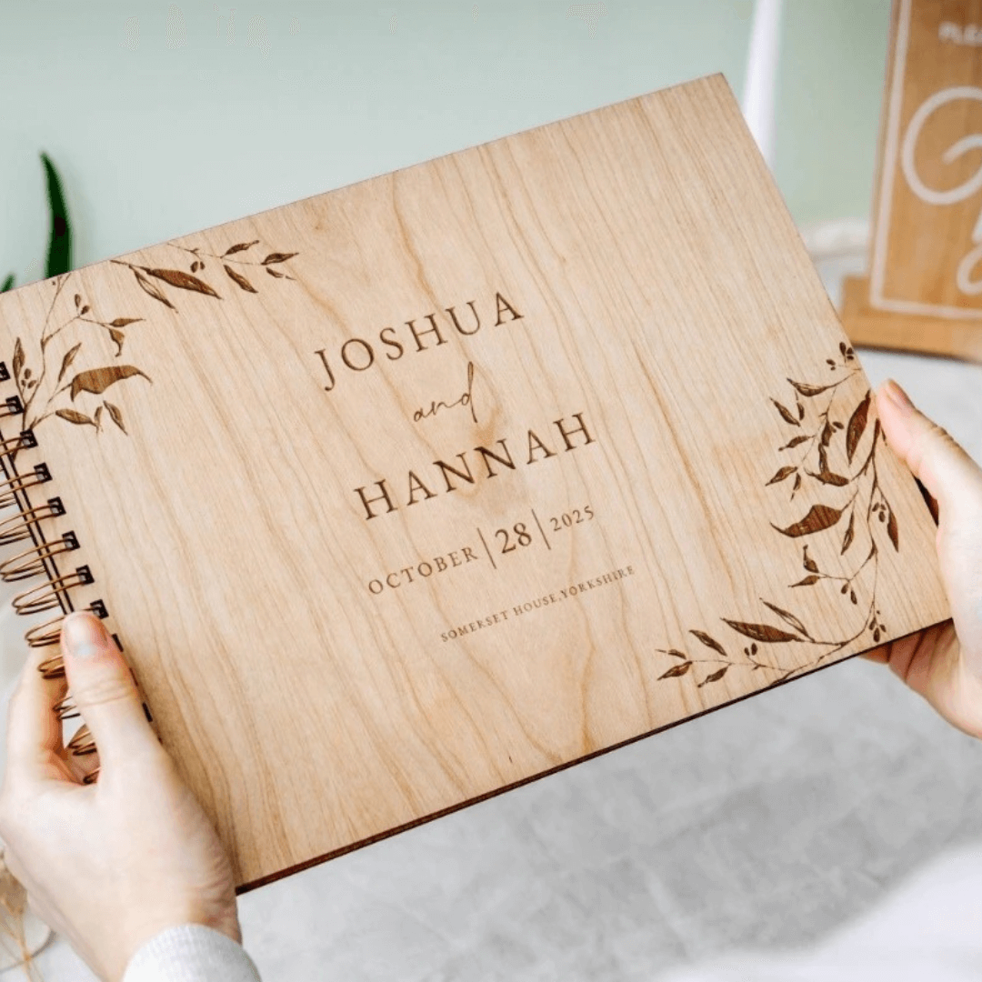 Personalized Wedding Guest Book – Wooden