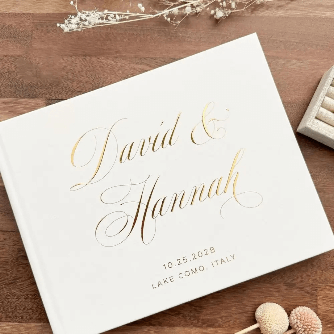 Personalized Wedding Guestbook – Black or White