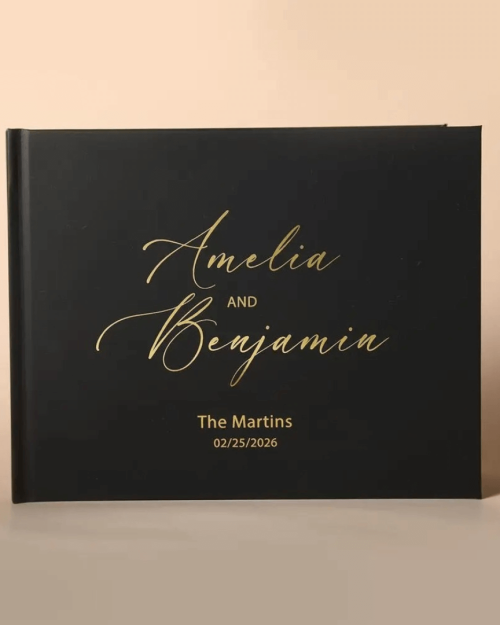 Personalized Wedding Guestbook – Black or White