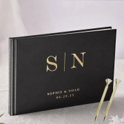 Personalized Wedding Guestbook – Black or White